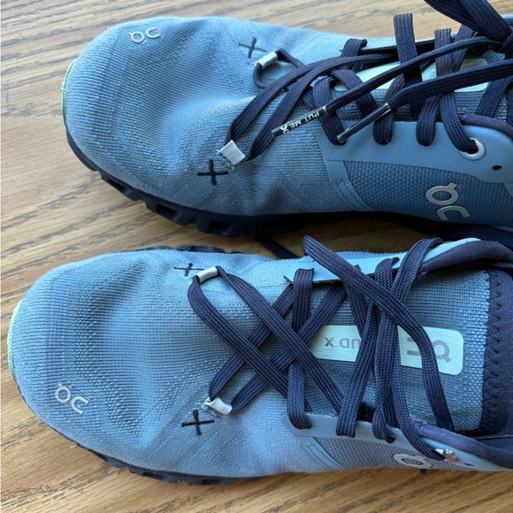 On Cloud Athletic Shoes in Light Blue and Navy - Picture 5 of 7